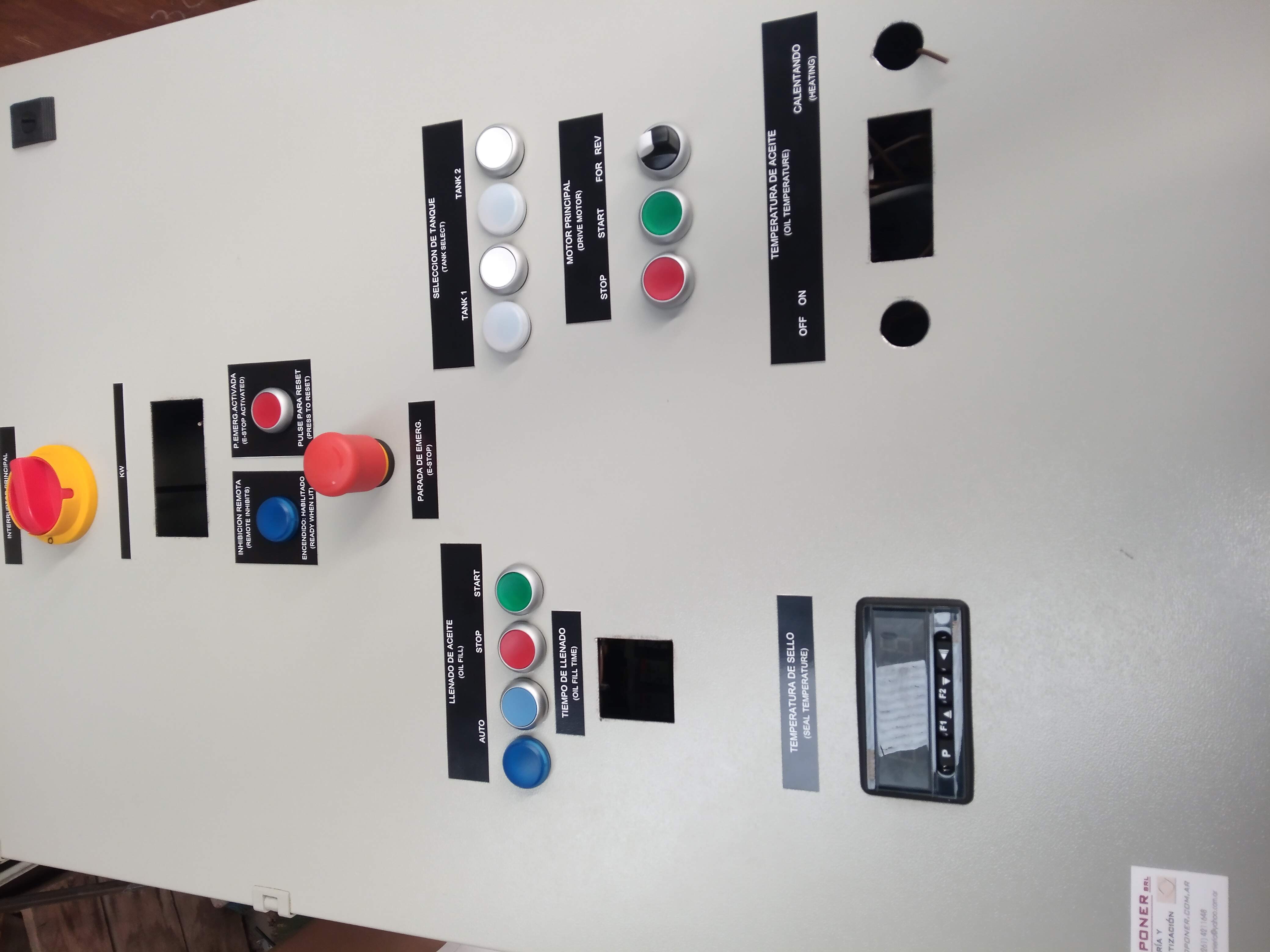 Tablero electrico para ensayador petrolero